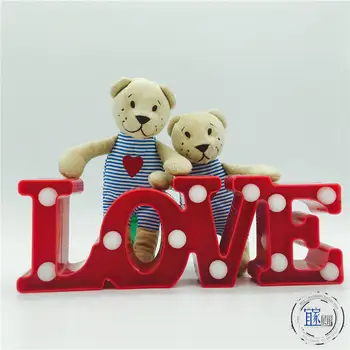 

Hot Romantic Lighting LED Red Love Lamp Small Marquee Sign Night Lights For Home Wedding Christmas Decoration Valentine Gifts