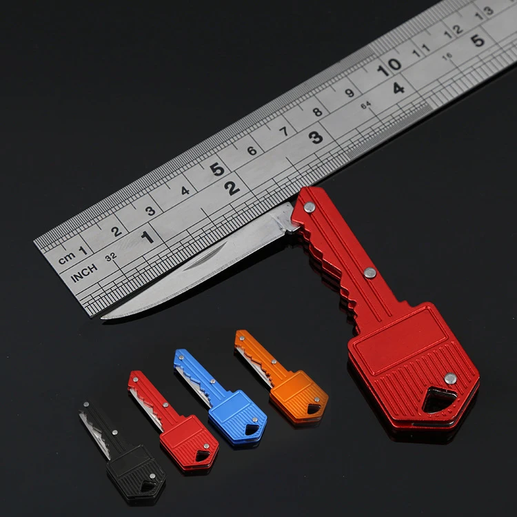 

COG [4 Color] Protable Key Fold Knife Key Pocket Knife Key Chain Knife Peeler Mini Camping Key Ring Knife Tool