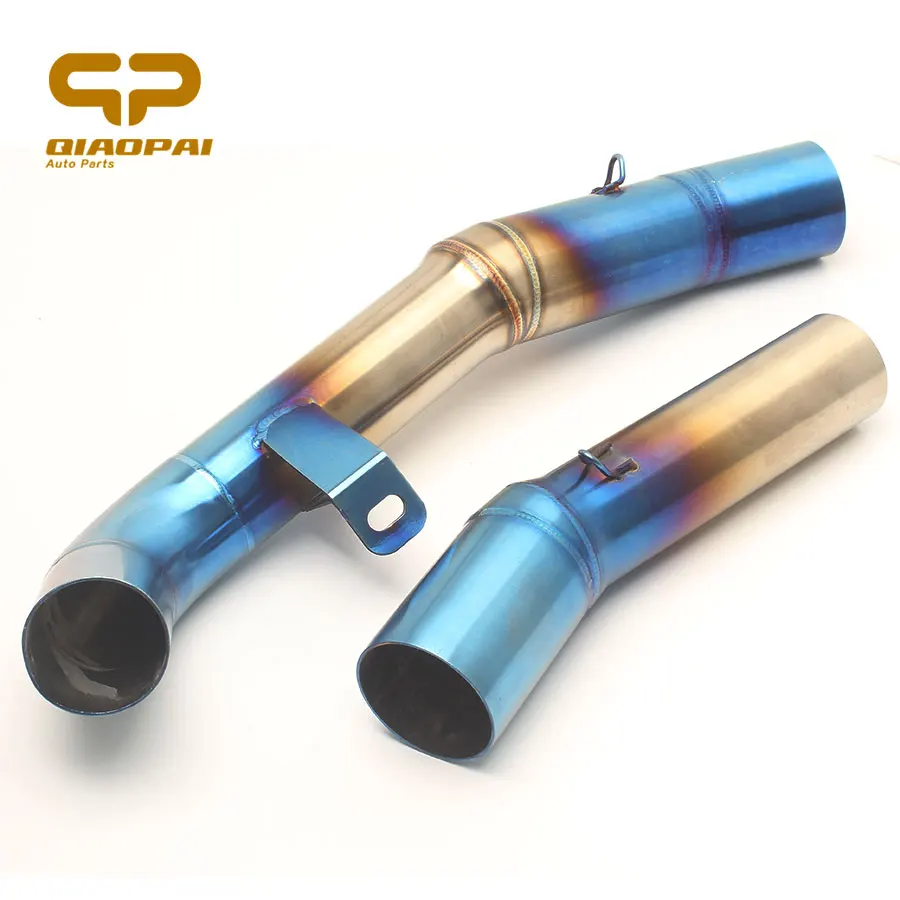 

Refit Motorcycle Exhaust Middle Link Pipe Blue Plating Moto Escape Muffler Middle Pipes For Kawasaki Z1000 2007 2008 2009