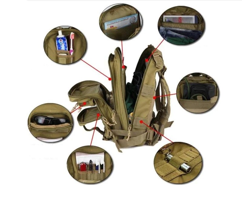 

4 Colors 30L Outdoor Military Rucksack Tactical Backpack New Arrival Molle Rucksacks Camping Hiking Trekking Bag