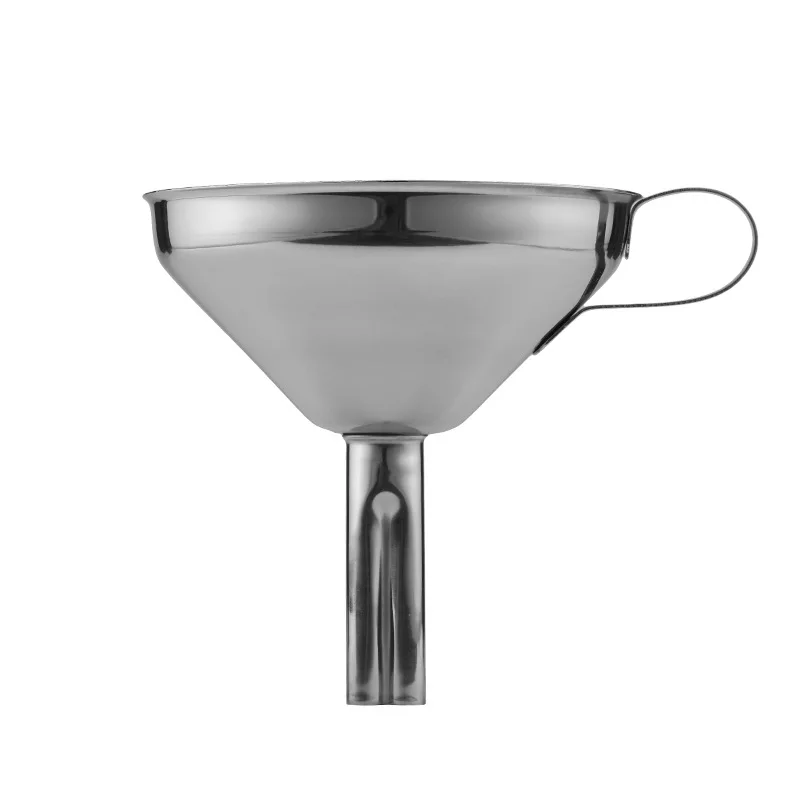 Durable Funnel Stainless Steel Kitchen Oil Honey with Detachable Strainer/Filter Canning Liquid Powder Funnel Removable