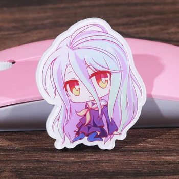 

FFFPIN 4.5cm Japan Anime Cloth Brooch Fashion Cartoon Coin Badge China Breastpin Ornament Pins Shiro Sora Decor for Clothing