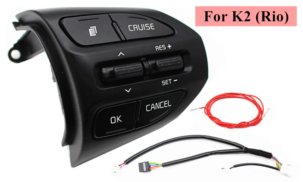 Кнопка рулевого колеса PUFEITE для kia K2 RIO кнопка переключатель круиз функция автомобильные аксессуары - Цвет: Button