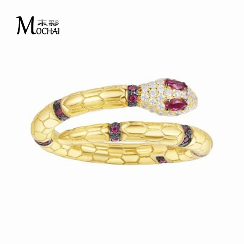 

Creative New Snake-Shaped Ring Personality Temperament Gold Color Opening Female Ring ZK50