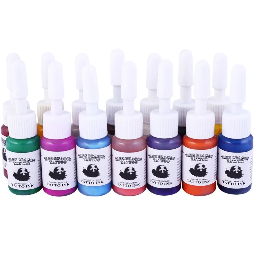Permanent Makeup Tattoo Inks 14 Color Micro Top Pigments Set for Body