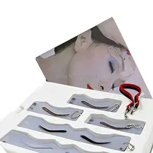 Высокое качество 1 Комплект Перманентный макияж татуировки аксессуары 60 типов трафареты для бровей пластиковая линейка для бровей формирующий инструмент