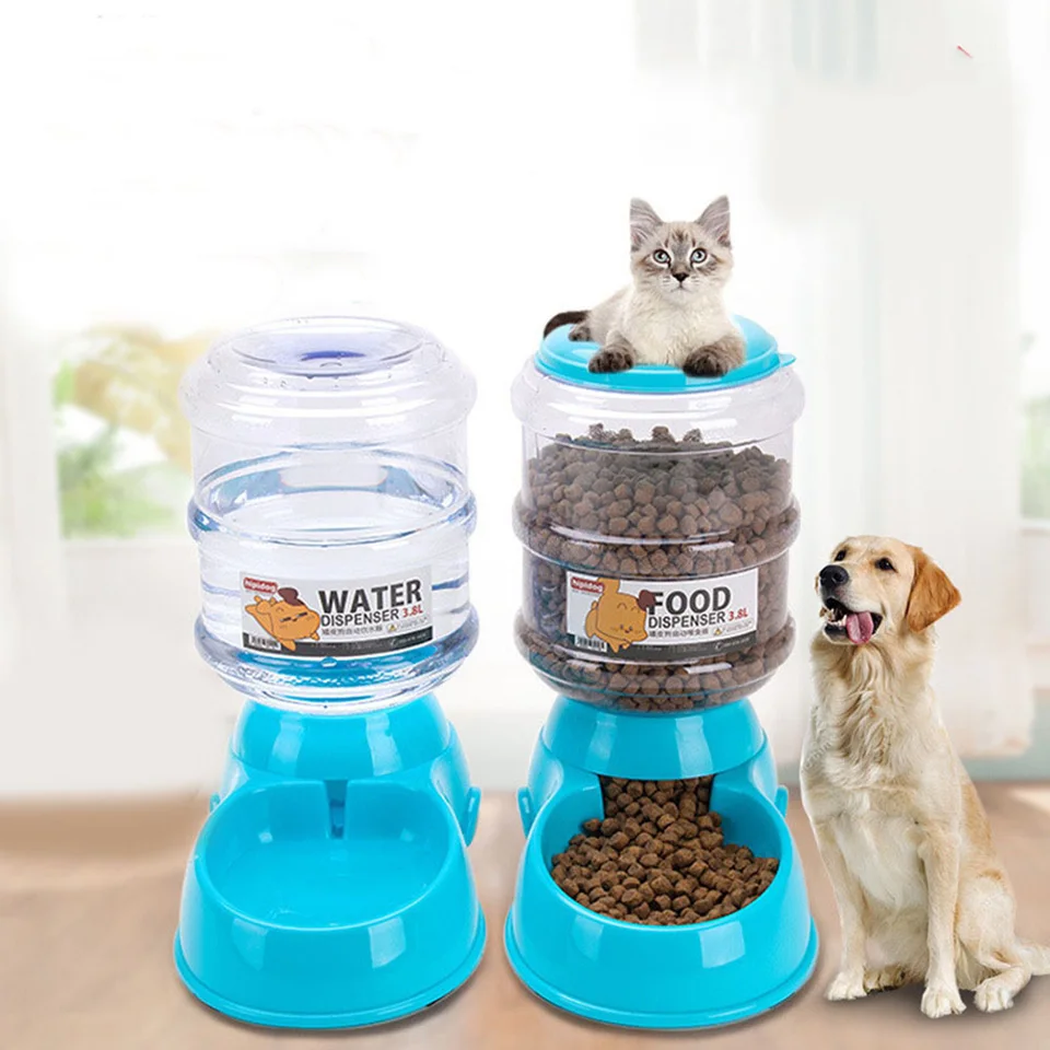 3 8l Automatic Pet Feeder Large Dog Water Dispenser Drinking Bowl