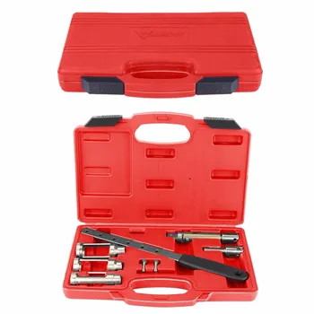 

Oversea 8pcs Valve Clamps Spring Compressor with 3 Valve Adapters 34mm/26mm/20mm Tool Set Repair Kit