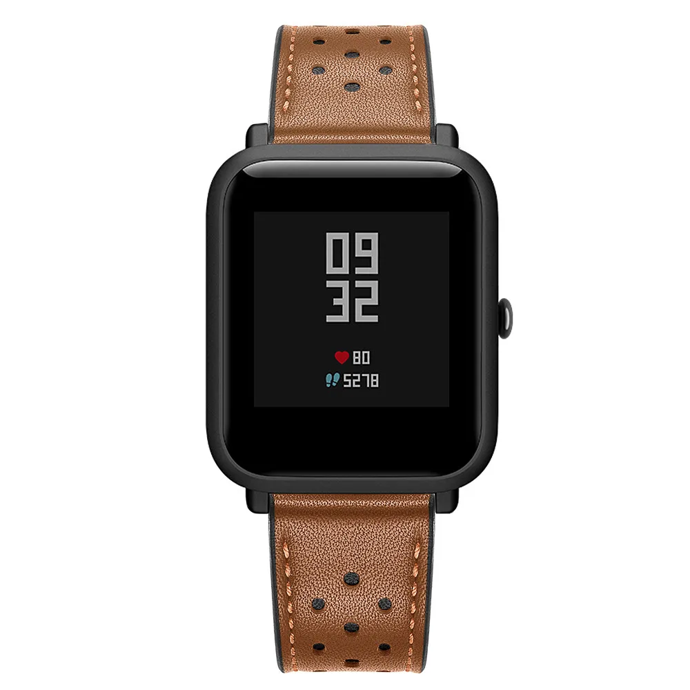 Кожаный ремешок для наручных часов для Xiaomi Huami Amazfit Bip Youth Watch