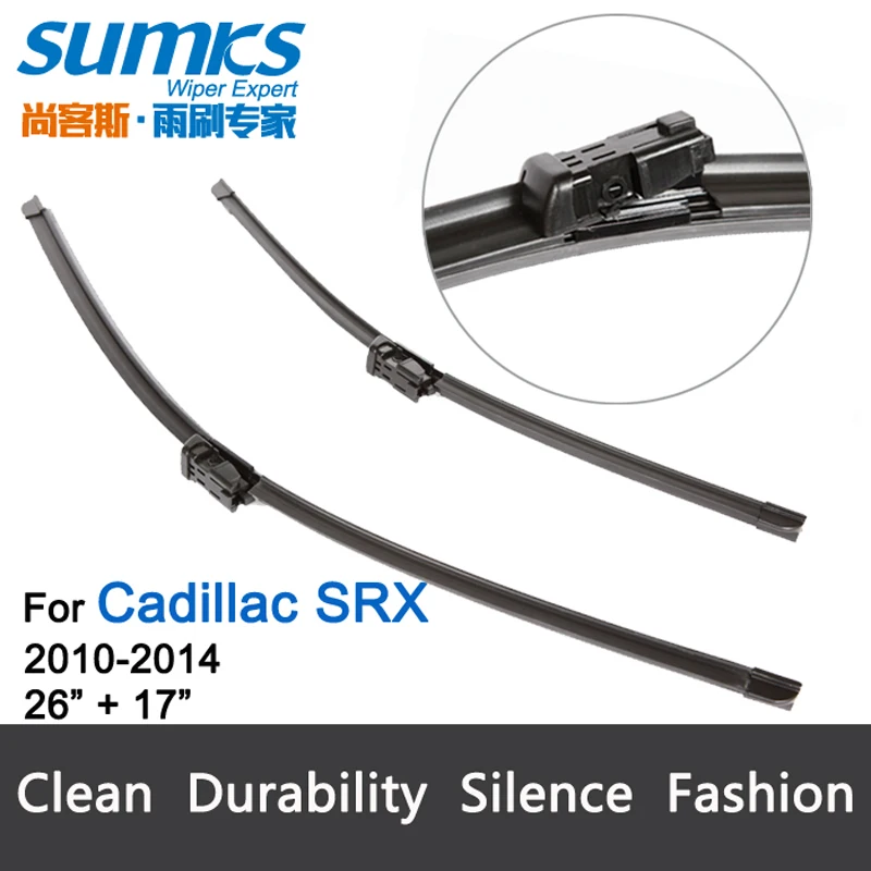 Wiper blades for Cadillac SRX (2010 2014) 26"+17" fit push button type