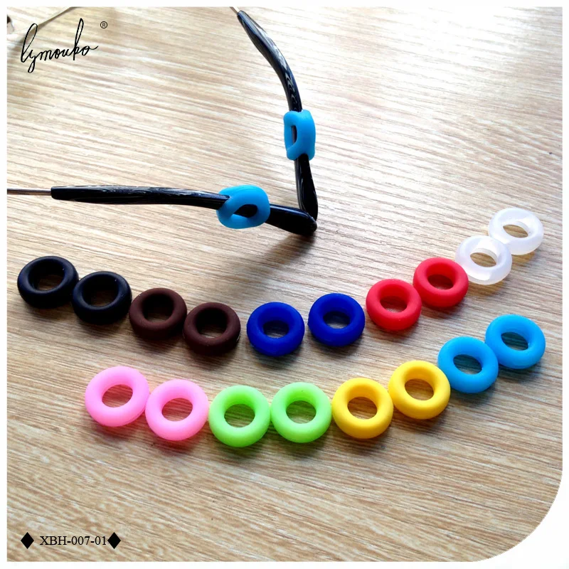 

Lymouko 2Pair/Lot Protect Circle for Glasses Fix Sets Curved Round Earpiece Anti Slip Silicone Ear Hook Temple Tip Holder Hook