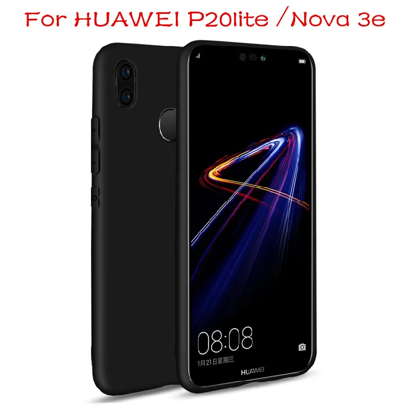 

Frosted cases for HUAWEI P20lite Nova 3e soft phone Protect Shell Cover Coque silicone phone Colorful smartphone blue pind