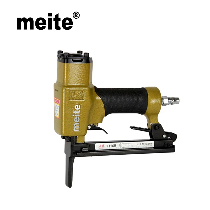 Meite 7116BL 3/8" crown (9.0MM) Pneumatic long nose air types of nailer stapler gun for