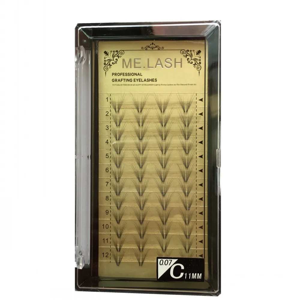 Wholesale ME.LASH 10 trayslot Butterfly Wings Shape 3D Eyelashes Winged Dovetail Imitate Silk False Mink Individual 7D Eyelash (3)