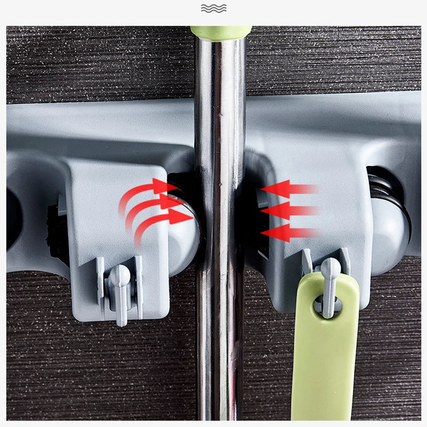 الحمام المنظم ممسحة حاملي 5/4/3 موقف فرشاة مكنسة شماعات تخزين الرف السنانير المنزلية ممسحة فرشاة رفوف أدوات المطبخ