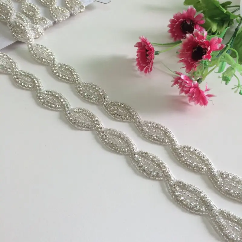 Strass Floral Mariage Ceinture Sash Applique Perles Strass Costume Robe Motif