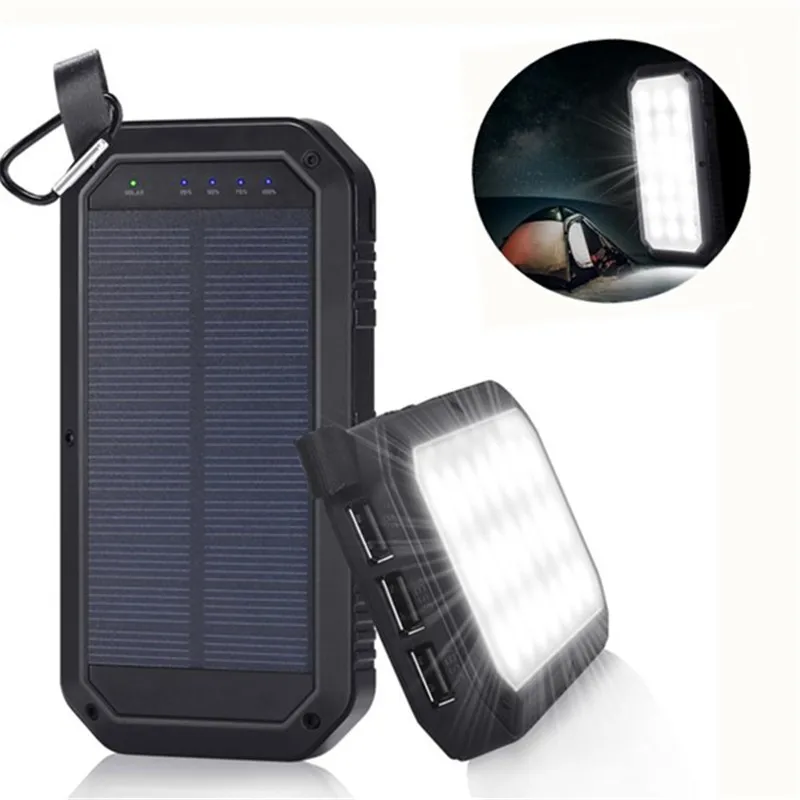 

Smuxi 21 LED 8000mAh Portable Solar Powered Camping Light 3 USB Mobile Power Bank for iPhone/ipad/Android
