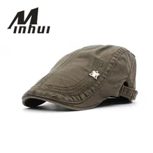 Minhui хлопковые береты для мужчин, повседневные кепки с козырьками, мужские шапки