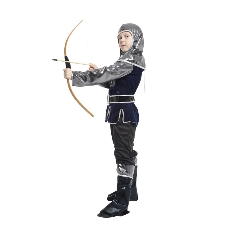 Детский костюм для мальчиков в стиле средневекового крестоносца, воина лучника, охотника, карнавальные вечерние костюмы на Хэллоуин
