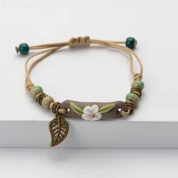 Ancients Handmade Ceramic Beads Charm Gift Women's Bracelet Fashion Jewelry Free Shipping #GY564