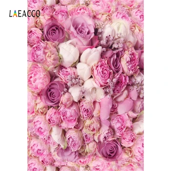

Laeacco Pink Blossom Rose Flower Wedding Birthdayt Party Love Baby Portrait Photo Backgrounds Photography Backdrop Photo Studio