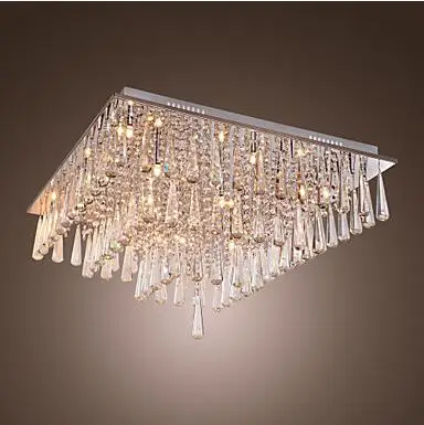 60cm Flush Mount Modern LED Crystal ceiling Lamp home Lighting Living Room Bedroom Ceiling Lights Plafonnier Lustres De Cristal