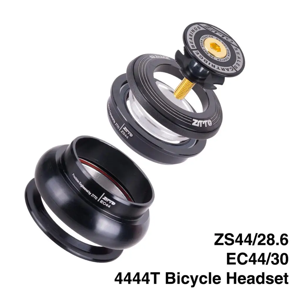 

4444T MTB Bike Road Bicycle Headset 44mm ZS44 CNC 1 1/8"-1 1/2" 1.5 Tapered Tube Fork Internal Threadless EC44 Headset
