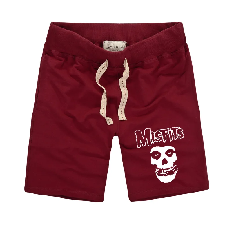 The MISFITS Shorts High Quality Summer Fashion Skull Printed Men's Casual Fitness Shorts Cotton Knit Short Pants Plus Size S-2XL 7