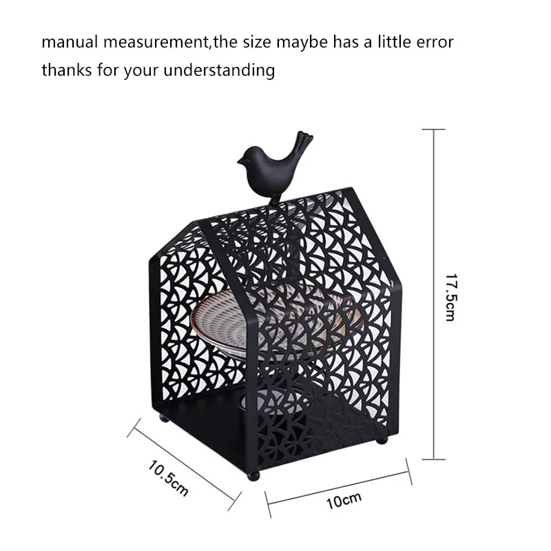 Романтический дом в форме благовоний горелка Металл Железо искусство черный подсвечник Свеча Эфирное масло нагреватель/Ночник светильник Декор ремесла