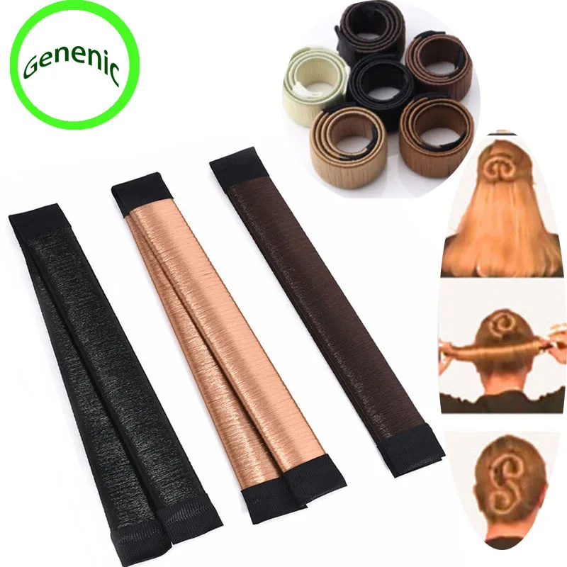 

New Women DIY Hair Styling Bun Maker Donut Former Foam Fashion French Twist Tool