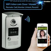 2016 wifi cámara timbre de intercomunicación video sin hilos wifi cámara de vídeo teléfono de la puerta de intercomunicación de vídeo para el hogar puerta remoto inalámbrico