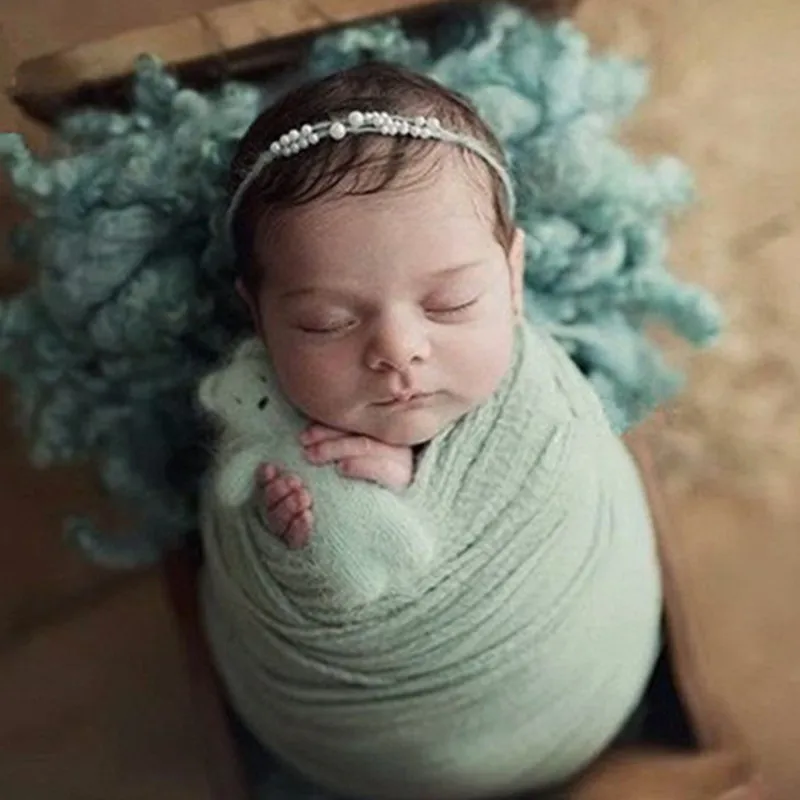 Ylsteed хлопок Новорожденный обертывание стрейч новорожденный фотография обертывание s ребенок реквизиты фото-реквизиты Детское покрывало для фото корзина наполнитель