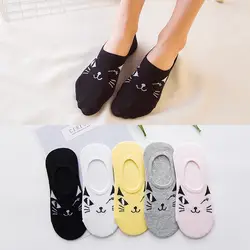 CAT Warm comfortable cotton bamboo fiber girl women's socks ankle low female invisible color girl boy hosier 4pair=8pcs WS114