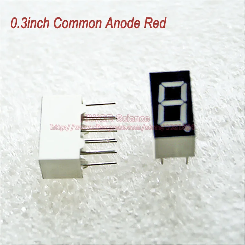 10PCS 0.56 inch 1 digit Red Led display 7 segment Common cathode