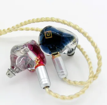 

LN005919 Pure Silver Gold Cable+ DIY Custom 5 Units Speakers Armature In Ear Earphone +original MMCX Cable For Shure se535 se846