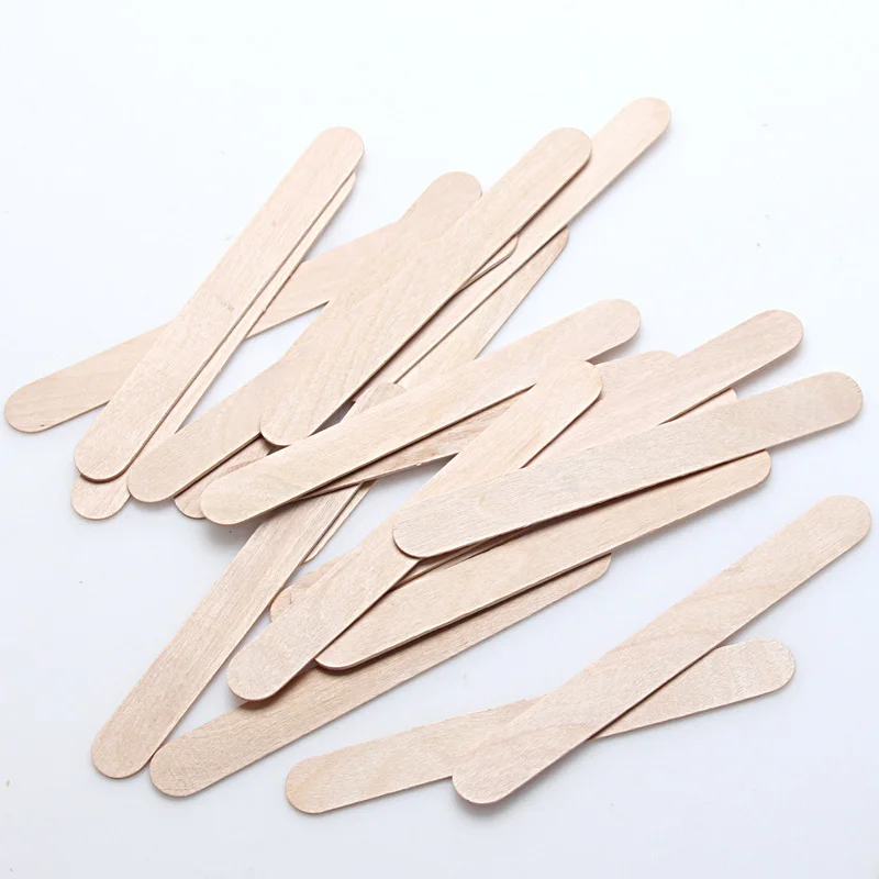 100pcs Waxing Wax Wooden Spatula Tongue Depressor Disposable Bamboo Sticks 15CM(6 Inch) Waxing Craft Stick Hair Remover Tools