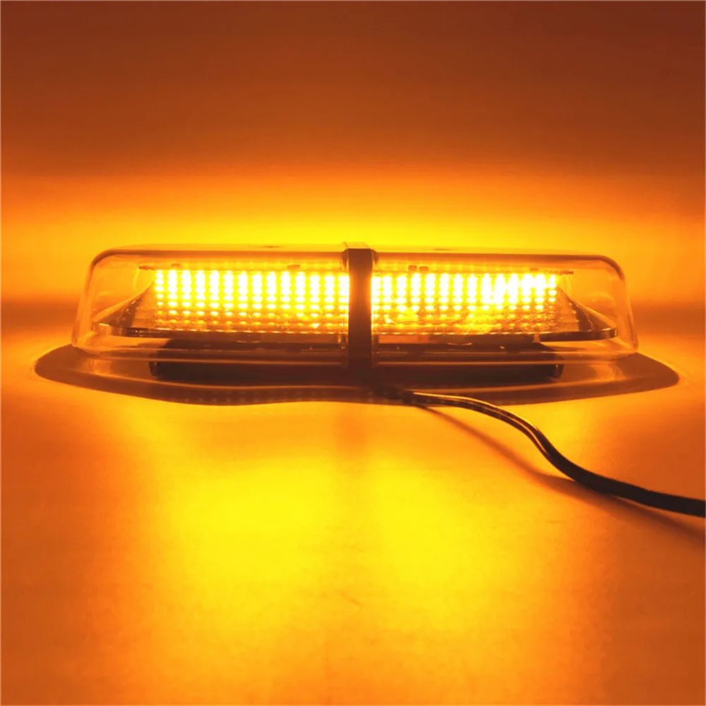 DC12V 24V 72 LED Amber Car Roof Strobe light Emergency Beacon Flashing warning Lamp lighting Magnetic Mounted