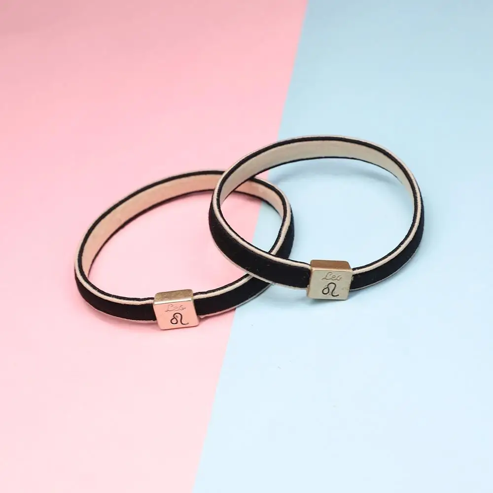 

2019 1PC New Constellation Rope Bracelet Dual-use Couple Models Elastic Rubber Band Hair Bands for Women Girls Hair Accessories