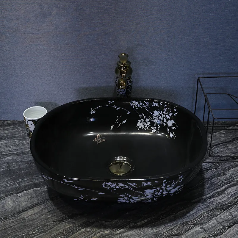 Chinese wash basin sink bathroom sink bowl countertop Ceramic wash basin bathroom sink bowl (6)