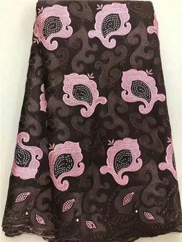 

Latest fashion African lace fabric for sewing nice Swiss cotton lace textile FYC25(5yards/lot) free shipping