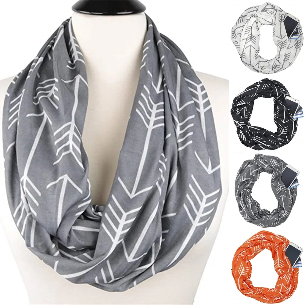 1pc Scarf Convertible Infinity 2018 New Scarf With Pocket Loop Scarf