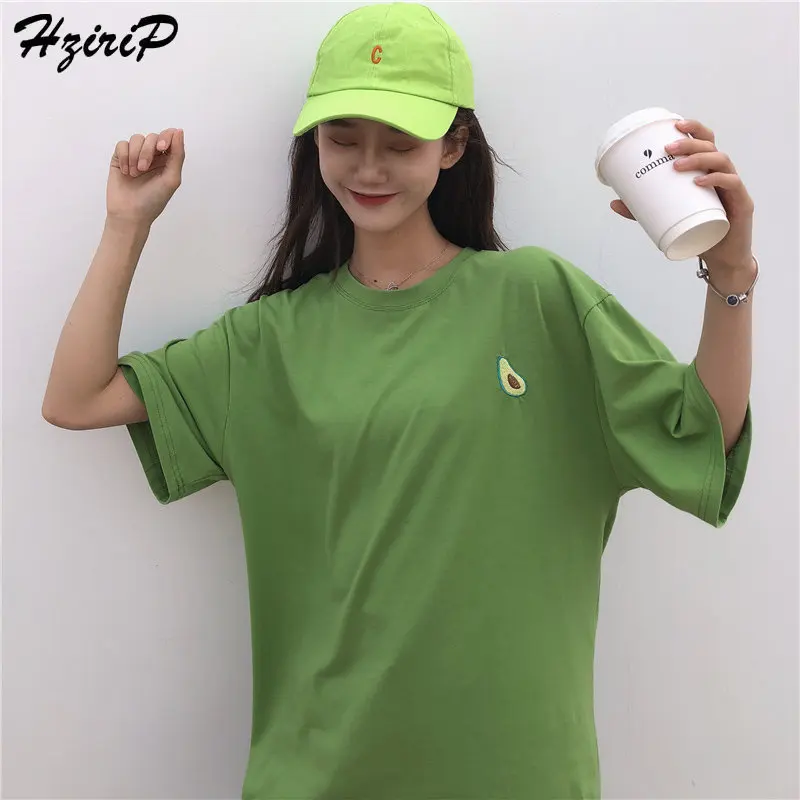 

HziriP Any Two Pcs Freeshing Women Loose New Simple Student All-Match 2019 Casual Short-Sleeved Hot Fashion Fresh Summer T-shirt