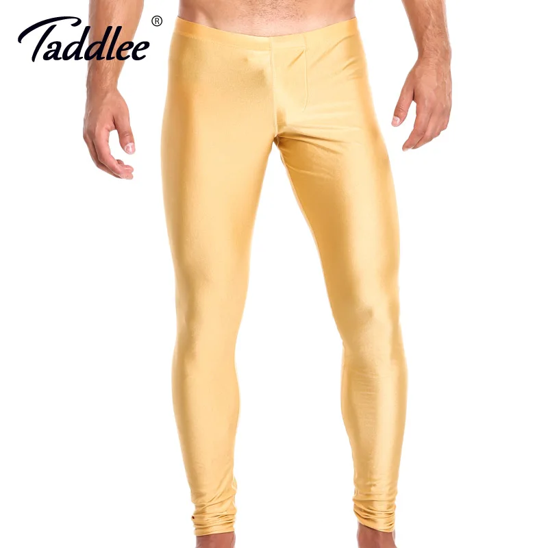 

Taddlee Brand Sexy Long Pants Men's Sports Running Pencil Tight High Stretch Bottoms Active Jogger Workout Legging Full Length