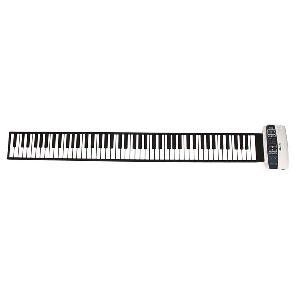 Профессиональный 88 клавиш MIDI клавиатура рулон пианино Портативный Мягкие клавиши инструменты с педалями