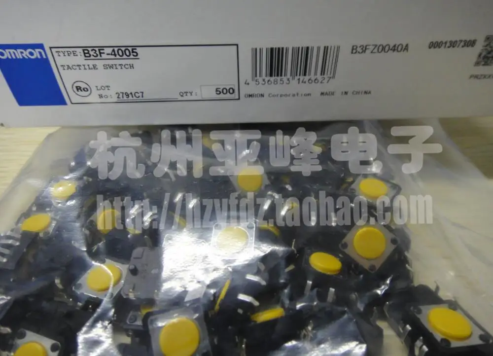 

Free Delivery.New original key switch B3F-4005 touch switch a packet 100
