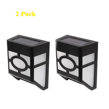 

2 pack Solar wall lamp 2LEDs Solar powered LED Solar Light IP44 waterproof Outdoor Garden Yard Path Fence Lamp