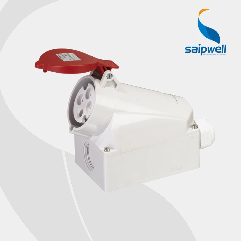 

Free Shipping 2014 New Hot Sell Waterproof 4 Pin Plug And Socket 400V 32A,Industrial Connector SP1425