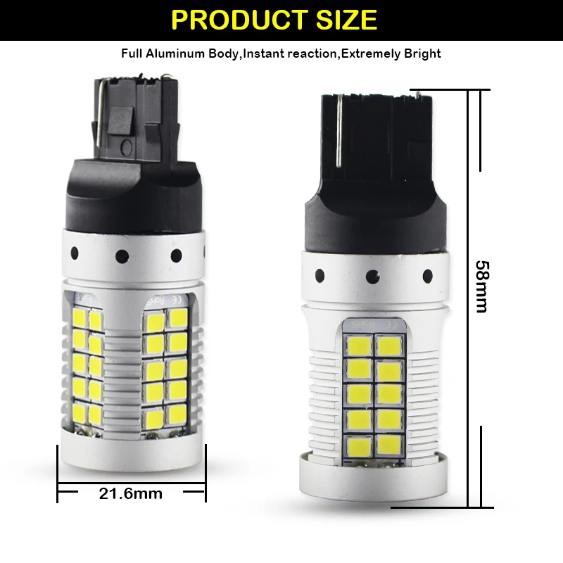 Lampadine LED W21/5W T20 7440/7443 - Kit Canbus Senza Errori 45SMD 3800LM Per Luci Freni E Retromarcia - Foto 8