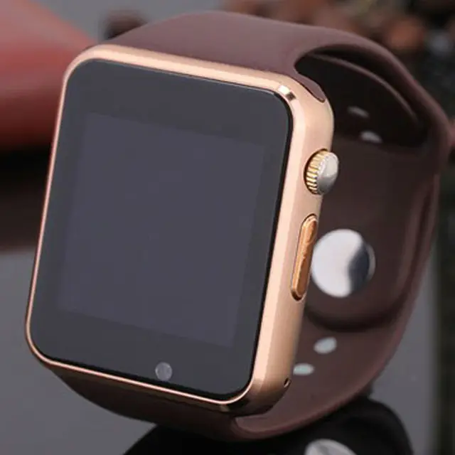 golden mobile watch