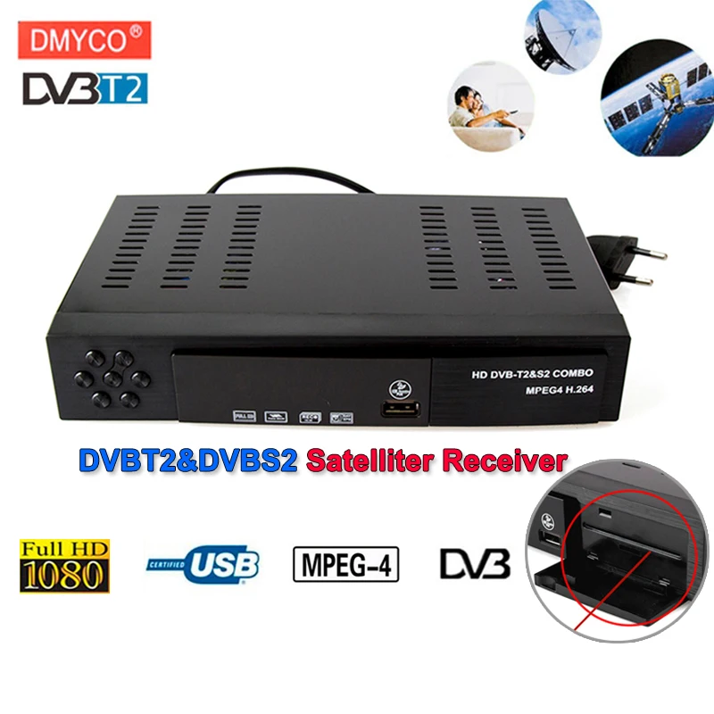 

2019 Terrestrial Satellite receiver Digital DVB T2+S2 TV Tune HD 1080P dvb-t2 dvb-s2 H.264 / MPEG-2/4 TV Receiver for Russia